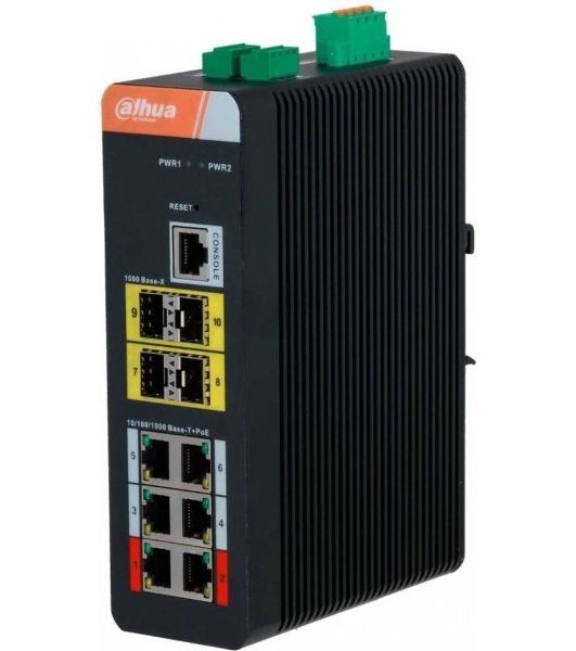 Коммутатор Dahua DH-IS4410-6GT-120 6G 4SFP 6PoE 120W управляемый