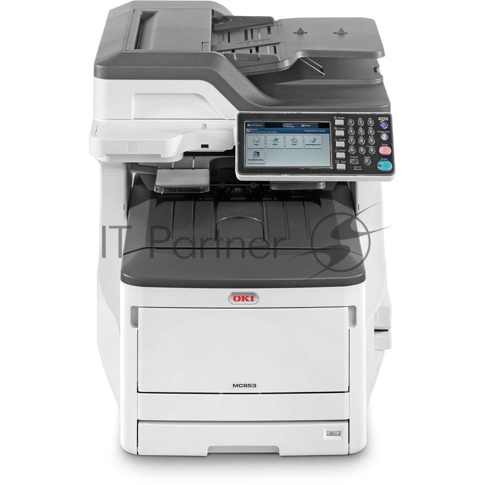 МФУ OKI MC853DN цветной светодиодный принтер/сканер/копир/факс; А3,23 ppm,600 dpi,дуплекс,PCL5/6;USB 2.0.,сеть,автопод