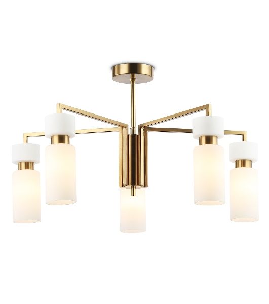 Люстра Ambrella light LH56124/5 BS/FR латунь/белый матовый E14*5 max 40W D605*350