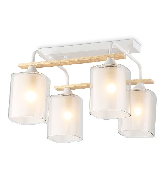 Светильник Ambrella light TR3033246/4 WH/WD белый/дерево E27/4 max 60W 340*340*245