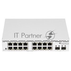 Коммутатор MikroTik CSS318-16G-2S+IN, 16×1 Гбит/с + 2×10 Гбит/с SFP+, управляемый