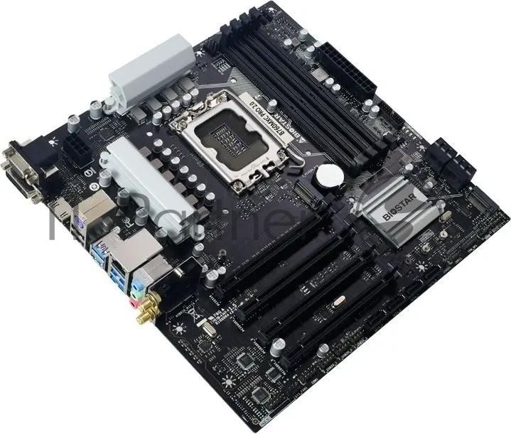 Материнская плата Biostar B760MXC PRO, LGA1700, Intel B760, 4xDDR5, 8xSATA, 2xM.2, 1xPCIe 4.0 x16, DVI-D, HDMI, D-Sub, 1x2.5Gb LAN, 3x3.5 мм, 7.1, microATX