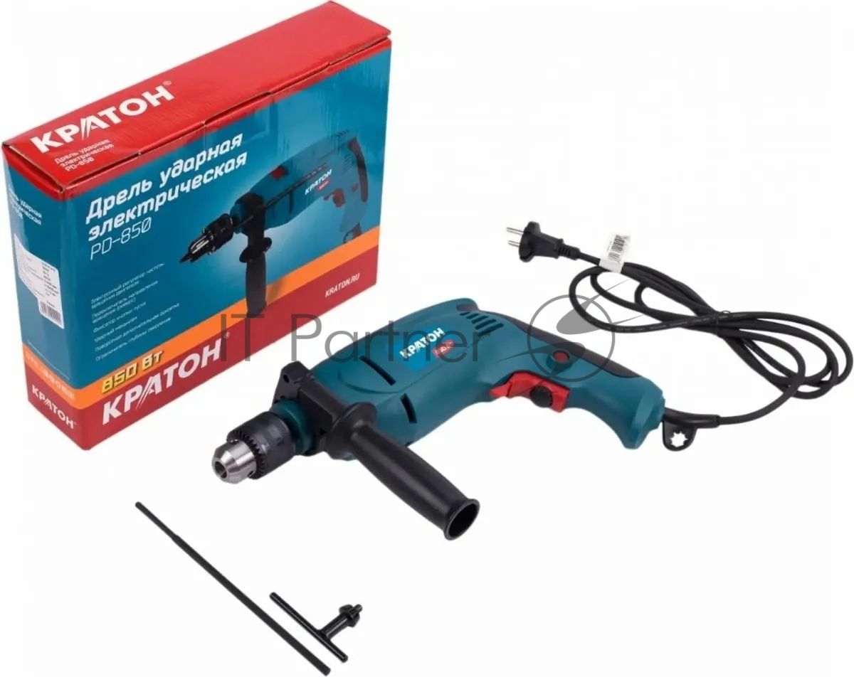 Дрель ударная Кратон PD-850 850Вт ключевой реверс (3 02 01 010)
