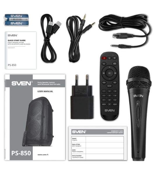 Портативная колонка Sven PS-850, черный