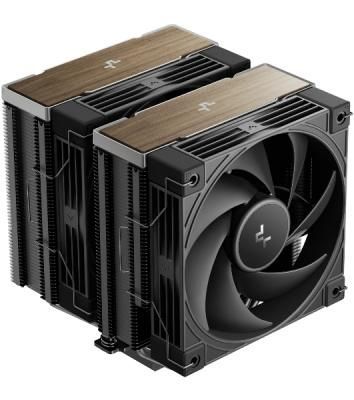 Кулер для процессора DEEPCOOL AK620 G2 LGA1851/1700/1200/115X/AM5/AM4 (8шт/кор, TDP 260W, PWM, DUAL Fan 120мм, 6 тепл. трубок, Copper Base, Wood-grain top cover, черный) RET (R-AK620G2-BKNNMN-GJD)