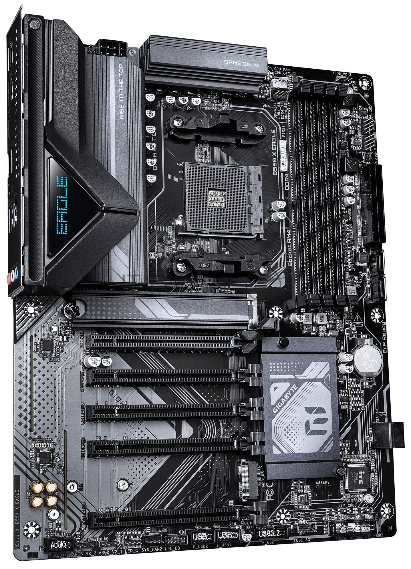 Материнская плата Gigabyte B550 X EAGLE, AM4, AMD B550, 4xDDR4, 4xSATA, 2xM.2, 5xPCIe x16 (1x4.0, 4x3.0), 1xHDMI, 1x 2.5Gb LAN, 4xUSB 2.0, 3xUSB 3.2 Gen 1, 1xUSB 3.2 Gen 2, 1xUSB Type-C, 3x3.5 мм, 7.1, ATX