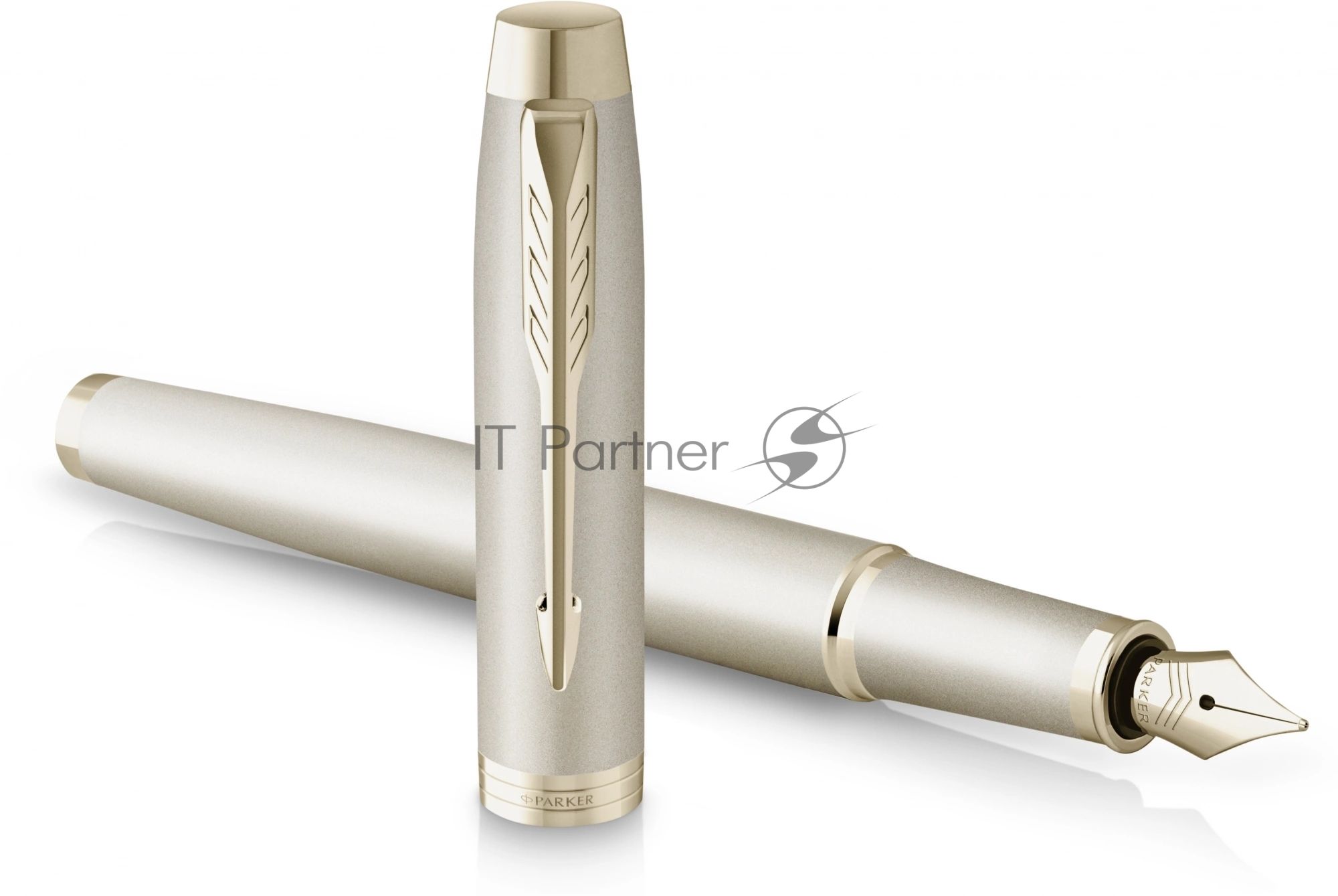 Ручка перьевая Parker IM Monochrome F328 (2172953) Champagne PVD F сталь нержавеющая подар.кор.