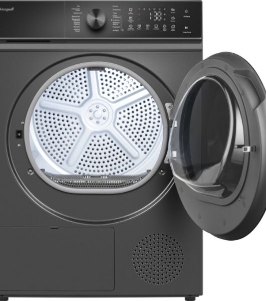 Сушильная машина Weissgauff WD 5910 Heat Pump Deep Grey серый, 10 кг, сушка - конденсационная, программ - 16, 59.5 x 85 x 60.9 см