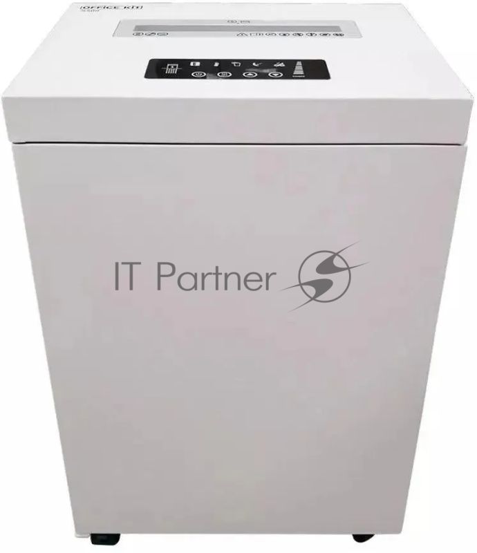 Шредер Office Kit S500 0,8x2 белый (секр.P-7) фрагменты 7лист. 50лтр. скобы пл.карты CD