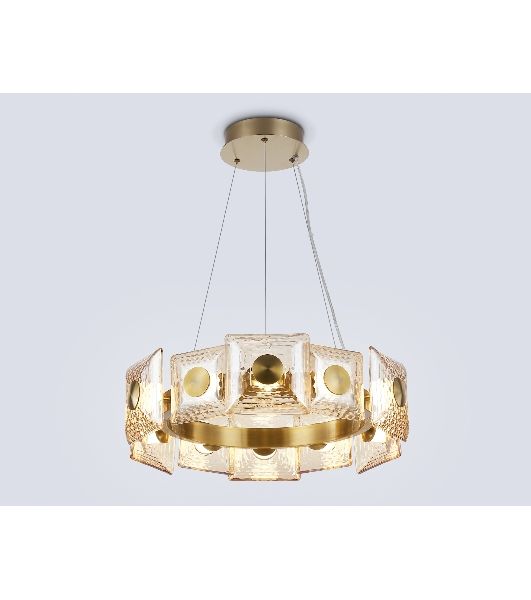 Светильник Ambrella light LH31021 BS/TI латунь/янтарь 56W 3000K D570*150