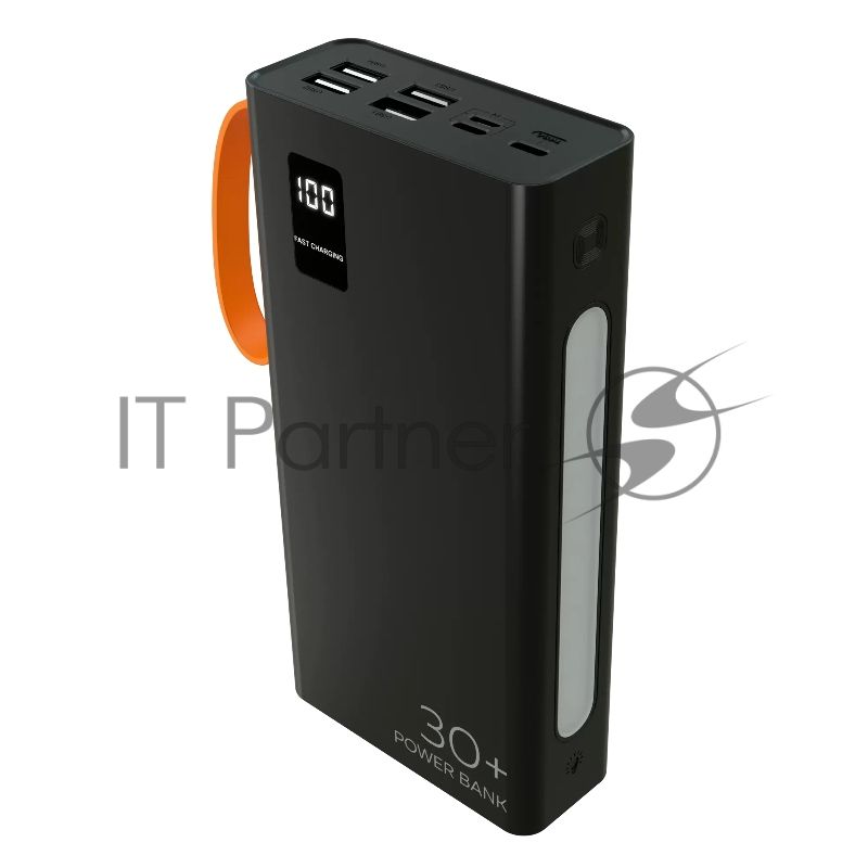 Портативный аккумулятор More choice (4620202550576) PB22-30 с кабелем 2USB 2.1A - 30000mAh черный