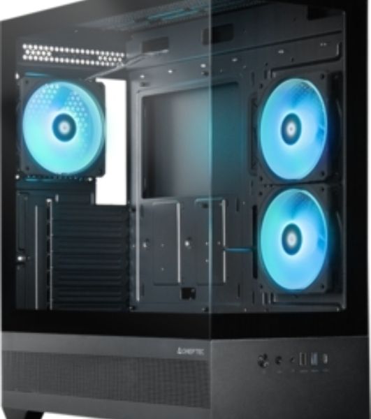 Компьютерный корпус Chieftec Vista черный без БП ATX 3x120мм 1xUSB2.0 1xUSB3.0 1xUSB3.1 audio bott PSU