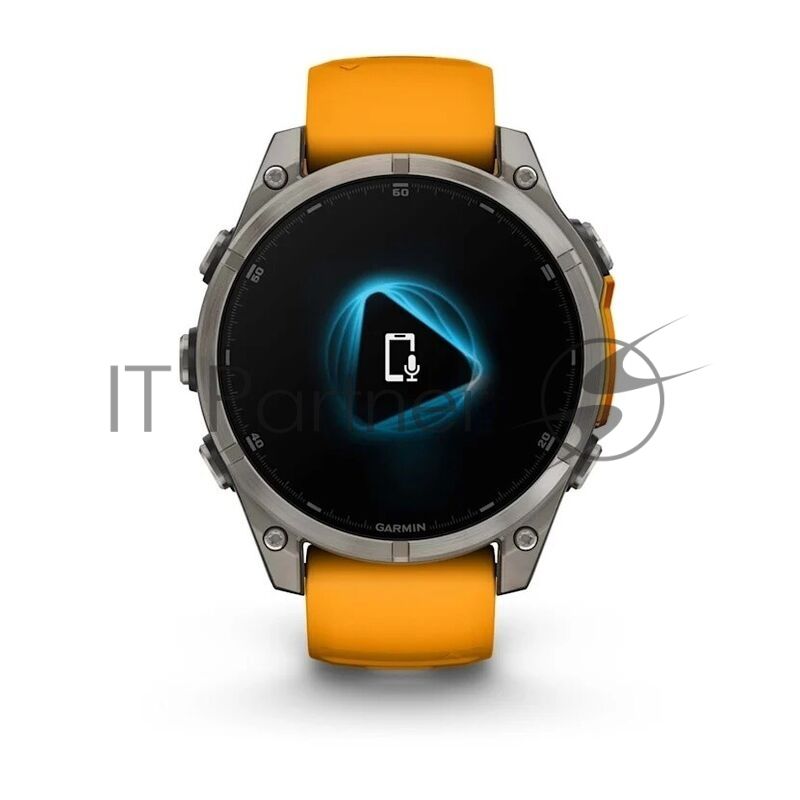 Умные часы Garmin Fenix 8 1.4" AMOLED, Wi-Fi, Bluetooth, NFC, 100м, титановый серый / оранжевый