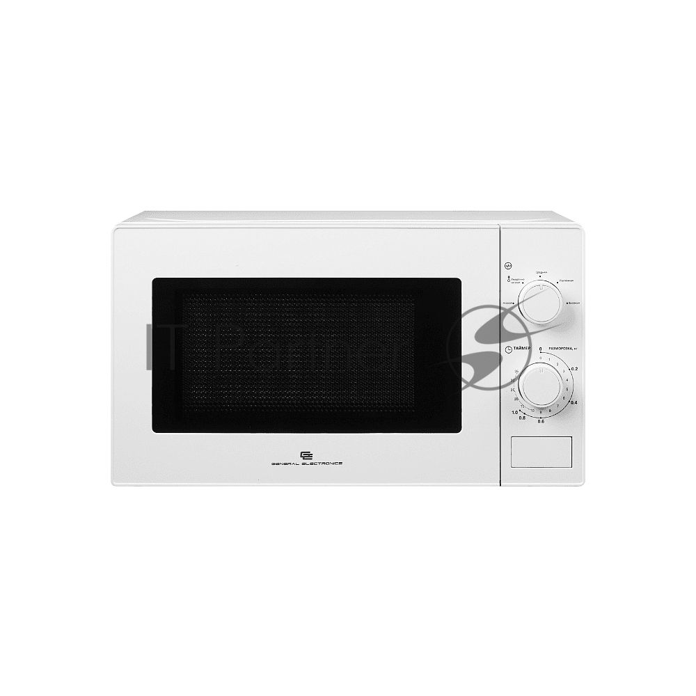 Микроволновая печь General Electronics GE-MS620W белый, 20 л, 700 Вт, переключатели — поворотный механизм