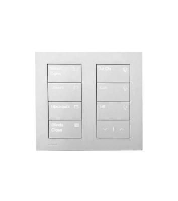 Кнопочная панель HQWT-S-P4RW-WH-E Lutron 7 кнопок и клавиши поднять.опустить, пластик белый.