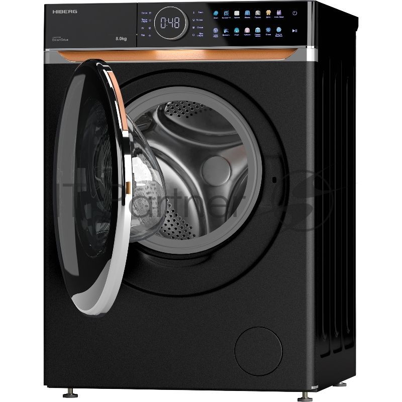 Стиральная машина HIBERG i-DDQ10 - 814 B черный матовый загр. фронтальная макс.: 8 кг 1400 об/мин класс: А+++