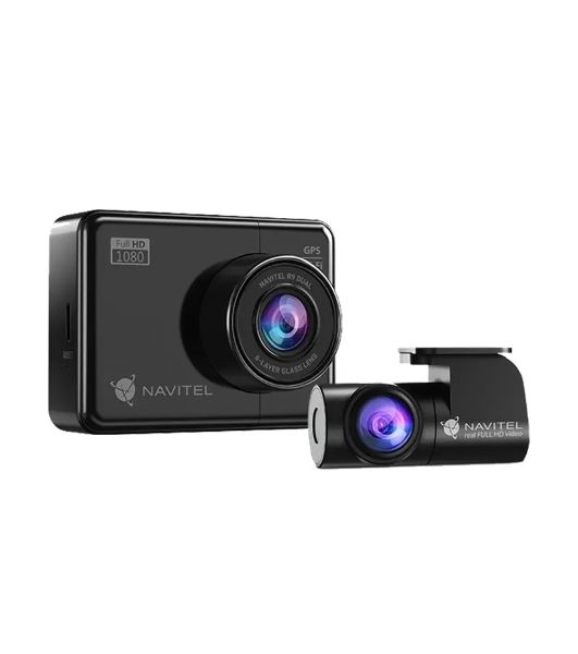 Видеорегистратор Navitel R9 DUAL, 1920x1080, 2.7", с камерой заднего вида, GPS, Wi-Fi, G-сенсор, датчик движения, GPS-информатор