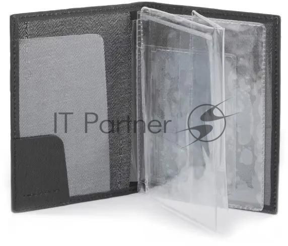 Обложка для документов Piquadro Black Square PP5256B3/N, черный, натур.кожа