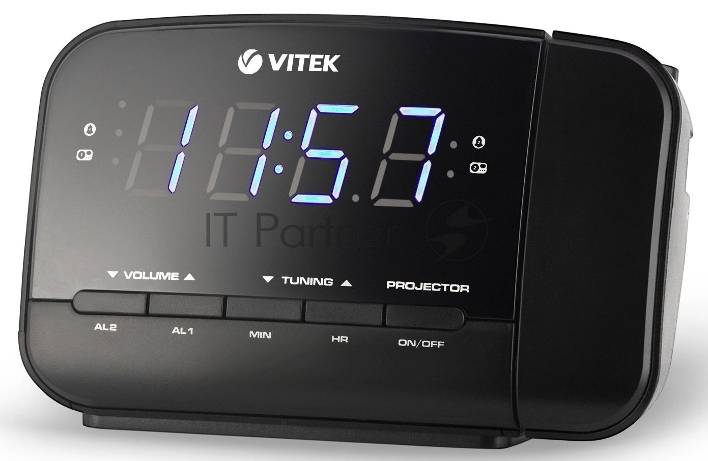 Радиочасы Vitek VT-6611(BK) FM 87,5-108,0 МГц, AM 522-1620 KГц.Размер дисплея	0,9 дюйм.