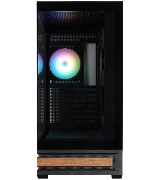 Компьютерный корпус ZALMAN P40 NAMU, ATX, черный, WINDOW, WOODEN ELEMENTS, 2xCombo(2.5” or 3.5”), 1xUSB TYPE-C, 2xUSB 3.0, SIDE 3x120мм ARGb, REAR 1x120мм ARGb