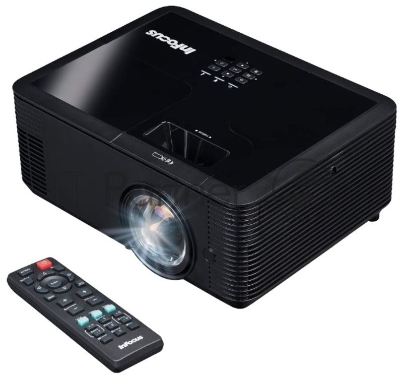 Проектор INFOCUS IN136ST DLP, 4000 ANSI Lm,WXGA (1280x800), 28500:1, 0.521:1, 3.5мм in,Composite video, VGA, HDMI 1.4a x3 (поддержка 3D), USB-A (для SimpleShare и др.), лампа 15000ч.(ECO mode),3.5мм out, Monitor out(VGA),RS232,RJ45,21дБ, 4,5 кг.