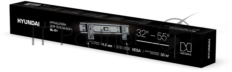 Кронштейн для телевизора Hyundai SL-X1 черный 32"-55" макс.50кг настенный фиксированный
