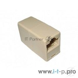 Проходной адаптер RJ45 cat.5e VCOM соединительный RJ-45/RJ-45(10 шт. в уп-ке), блистер