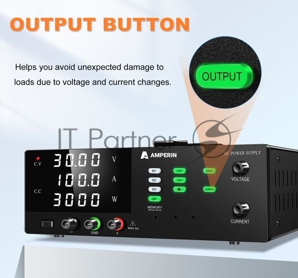 Лабораторный блок питания Amperin AI-MWS30010RS 300V, 10A