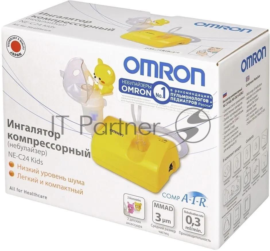 Ингалятор OMRON NE-C24 Kids компрессорный, детский, желтый