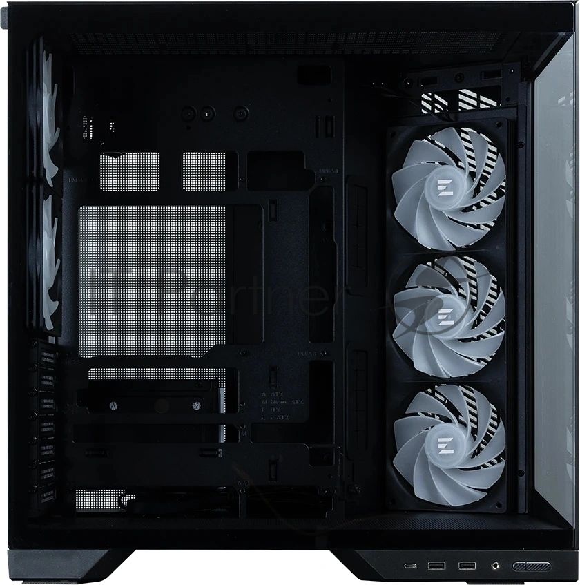 Корпус ZALMAN D50, ATX, BLACK, WINDOW, 2x3.5", 3x2.5", 1xUSB TYPE-C, 2xUSB3.0, FRONT 1xXF360, REAR 1xXF120