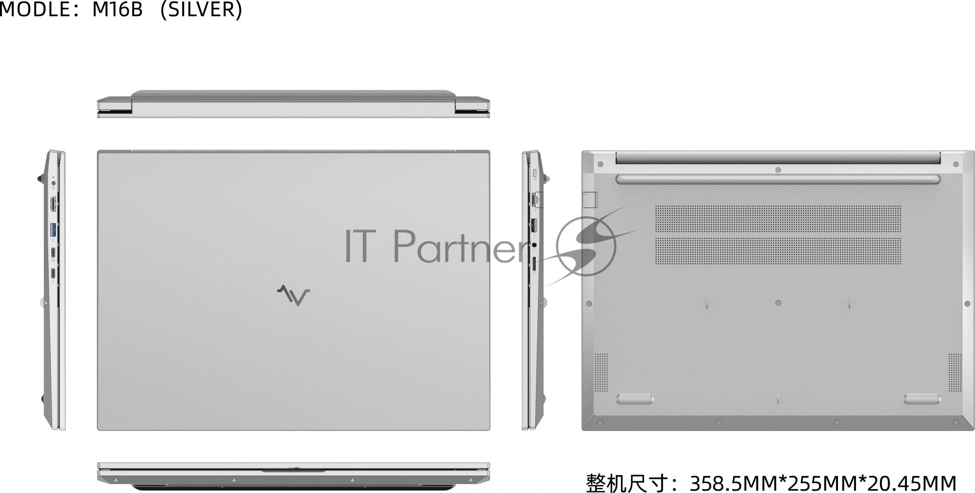 Ноутбук Maibenben M16B-R777UM Ryzen 7 7730U 16Gb SSD1Tb AMD Radeon Graphics 16" IPS FHD+ (1920x1200) Windows 11 Home silver WiFi BT Cam 4825mAh (M16B-R777UM0G14HS3E10)