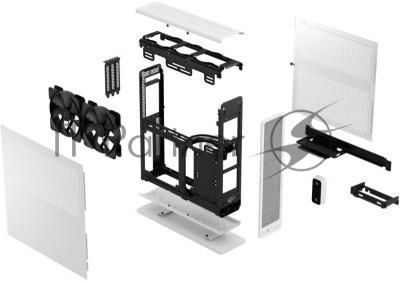 Компьютерный корпус без блока питания Fractal Design Ridge, 2x140mm, 2xUSB-A 3.2 + 1xUSB 3.2 Type-C, SFX PSU Support, mITX White