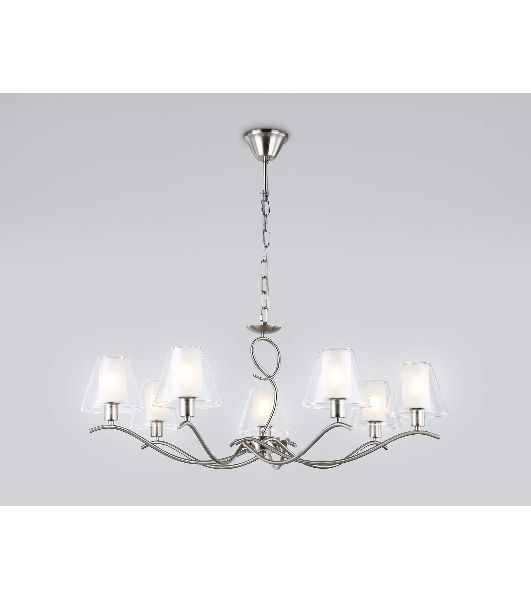 Люстра Ambrella light LH57083/7 SN/FR никель/белый матовый E14/7 max 40W D840*790