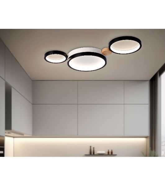 Светильник Ambrella light FL4814/3 BK/WH черный/белый 3000K-6400K 45W 620*290*55 (ПДУ ИК)