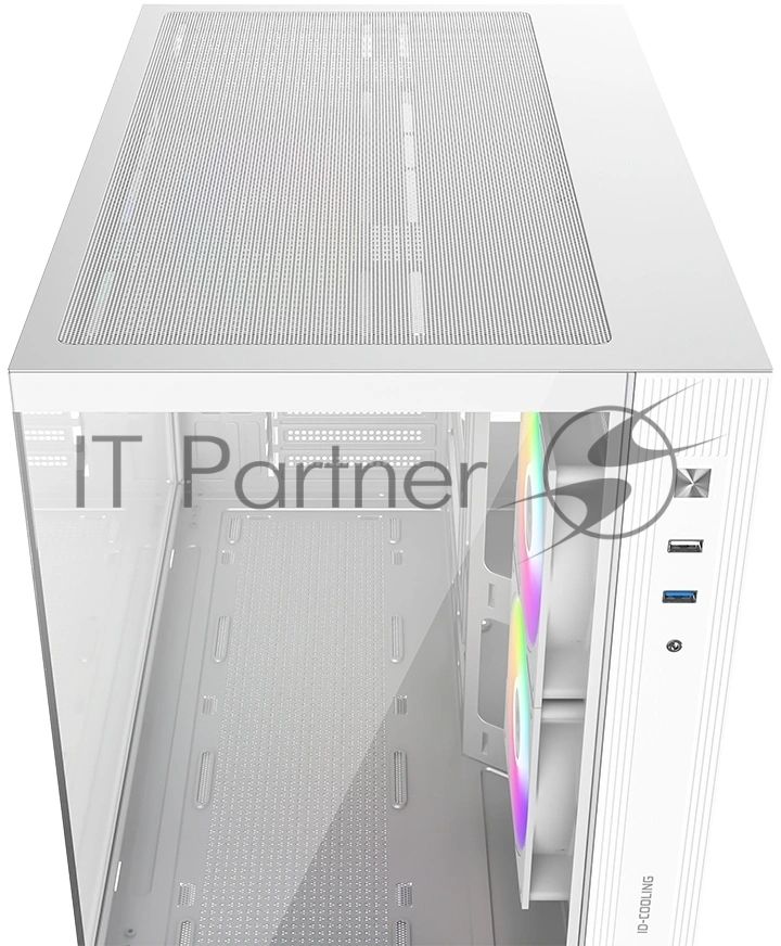 Корпус Case ID-Cooling VIEW 500 ARGB White mATX/win TG/3 fans/Gen2 Type C/CPU 162mm/GPU 407mm/no PSU