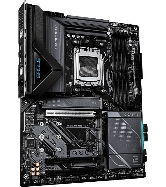 Материнская плата Gigabyte X870E EAGLE WIFI7, AM5, AMD X870E, 4xDDR5, 4xSATA, 4xM.2, 1xPCIe 5.0 x16, 1xPCIe 4.0 x16, 1xPCIe 3.0 x16, 1xHDMI, 1x5Gb LAN, Wi-Fi 7, Bluetooth 5.4, 2xUSB-C 40Gbps (USB4), 2xUSB-A 10Gbps, 4xUSB-A 5Gbps, 2xUSB-A 2.0, 3x3.5 мм + S