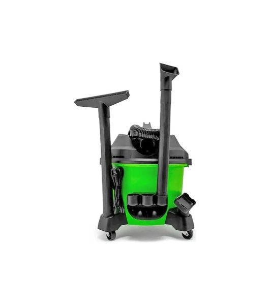 Строительный пылесос GreenWorks G120WDV (4701207) зеленый, 1300 Вт, уборка сухая/влажная, пылесборник контейнер, 34 л
