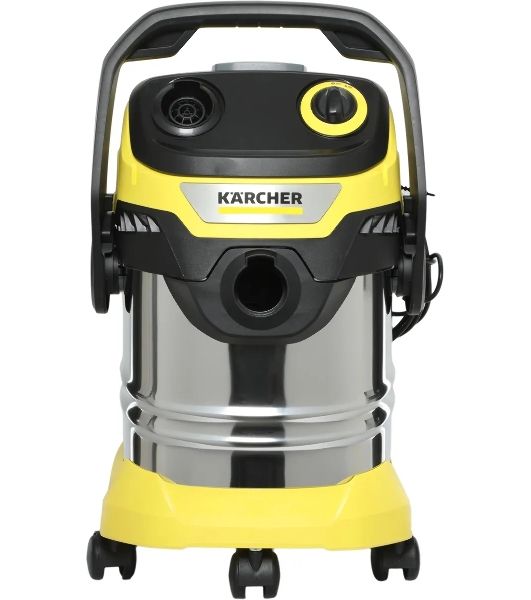 Строительный пылесос Karcher WD 5 S V-25/5/22 желтый, 1100 Вт, уборка сухая/сбор воды, пылесборник мешок/контейнер, 25 л