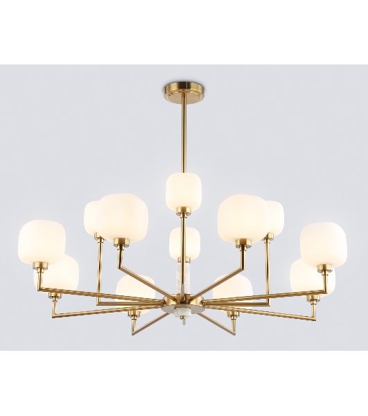 Люстра Ambrella light LH53019/12 BS/FR латунь/белый матовый G9*12 max 40W D910*680