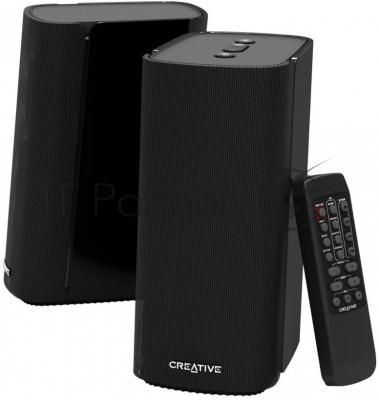 Акустическая система Creative T100 2.0 черный 40Вт BT