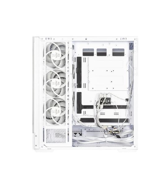 Компьютерный корпус ZALMAN P40 DS, ATX, белый, WINDOW, 9.1-inch LCD screen, 2xCombo(2.5” or 3.5”), 1x2.5”, 1xUSB TYPE-C, 2xUSB 3.0, SIDE 3x120мм ARGb, REAR 1x120мм ARGb