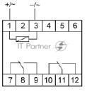 Реле промежуточное PK-2P/Un (монтаж на DIN-рейке 35мм 24В AC/DC 2х8А 2P IP20) F&F EA06.001.008