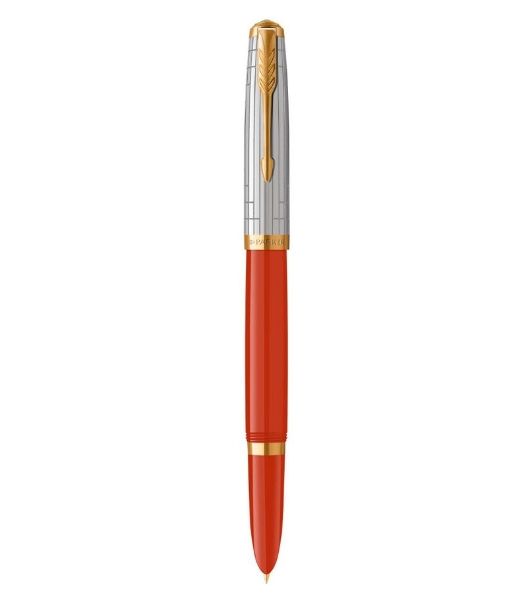 Ручка перьевая Parker 51 Premium (CW2169071) Red Rage GT, F, сталь нержавеющая, подарочная коробка