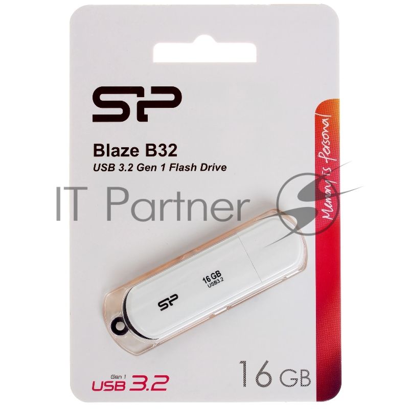 Флешка USB R/W Silicon Power Blaze B32 16Gb USB 3.2 SP016GbUF3B32V1W белый