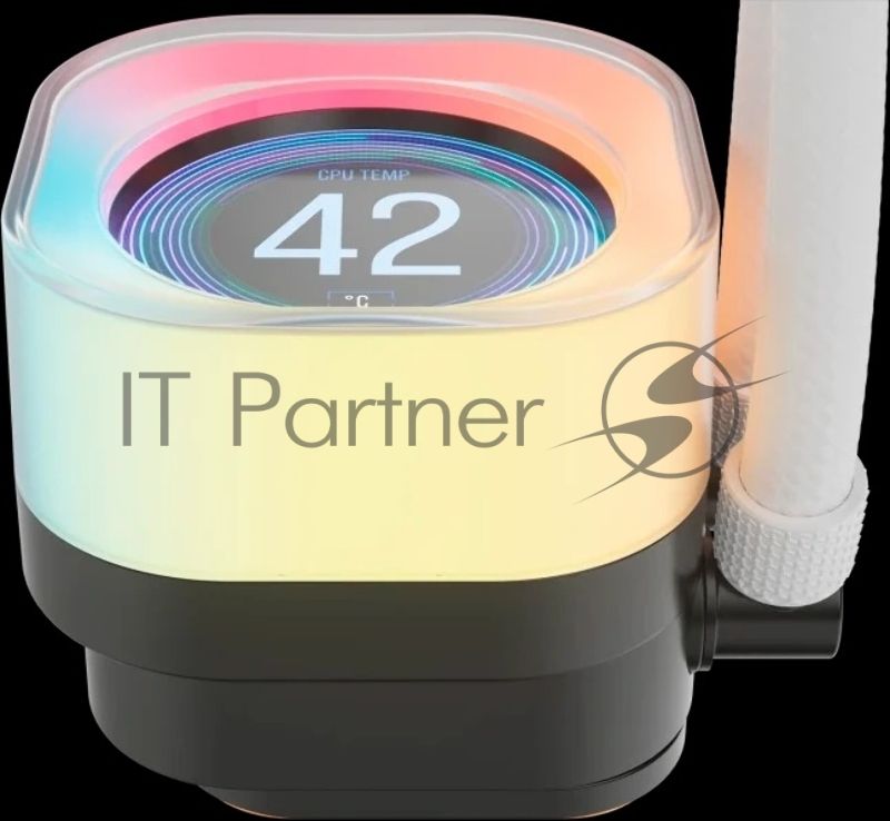 Система жидкостного охлаждения Water Cooling System Corsair iCUE LINK TITAN 240 RX LCD (240мм, белый, RGb/Fans: 2x120мм, 73.5CFM, 36dBA, 2100RPM/S: 1851, 1700, AM5, AM4)