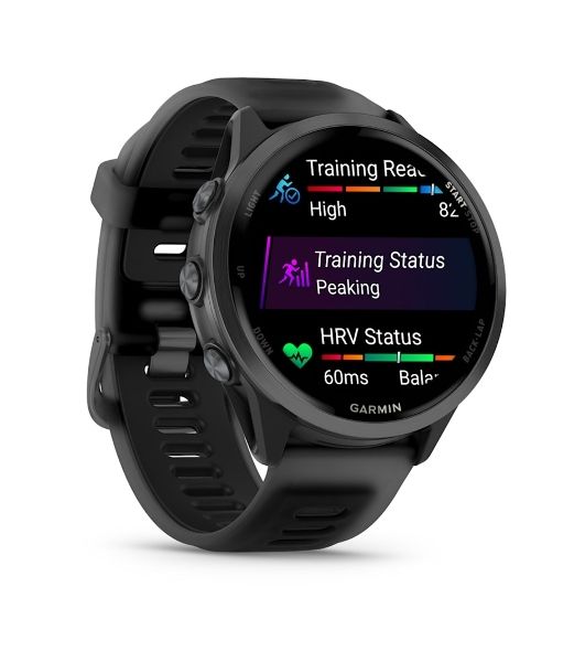 Умные часы Garmin Forerunner 570, 1.4" AMOLED, Wi-Fi, Bluetooth, NFC, 50м, черный / темно-серый