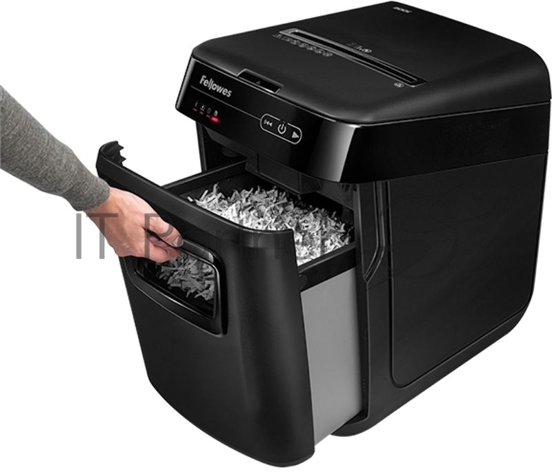 Шредер Fellowes AutoMax 200C (секр.P-4)/фрагменты/200лист./32лтр./пл.карты