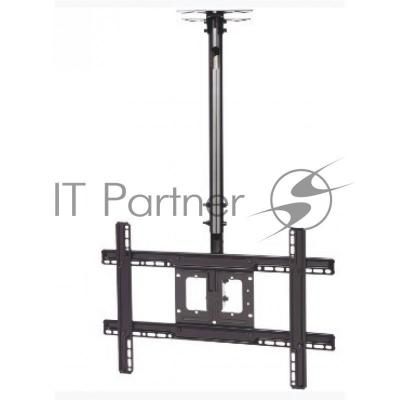 Потолочный кронштейн ONKRON N1L для телевизора 32"-80" потолочный телескопический, черный