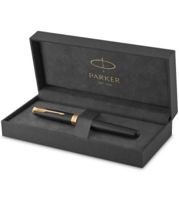 Ручка роллер Parker Sonnet Core T528 (CW1931518) Matte Black GT, F, черные чернила, подарочная коробка