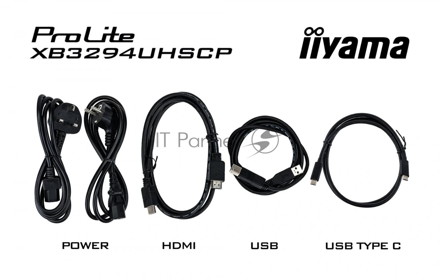 Монитор Iiyama 32" ProLite XB3294UHSCP-B1 черный VA LED 2ms 21:9 HDMI M/M матовая HAS 400cd 178гр/178гр 3440x2160 75Hz DP 4K USB 9.7кг